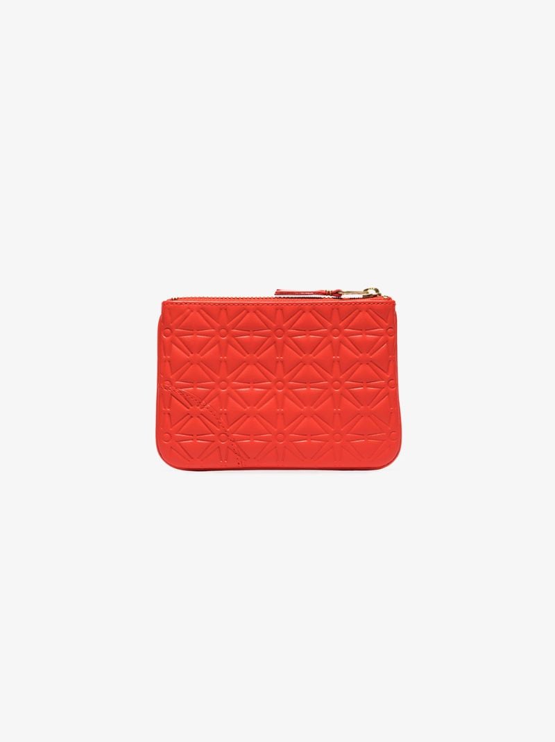 Orange Embossed Leather Wallet