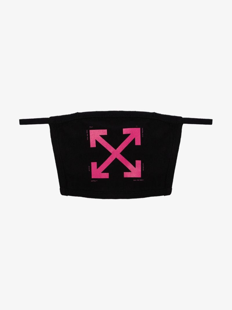 Black Arrows Print Cotton Face Mask