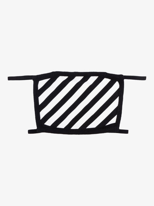 Black Diag Printed Face Mask
