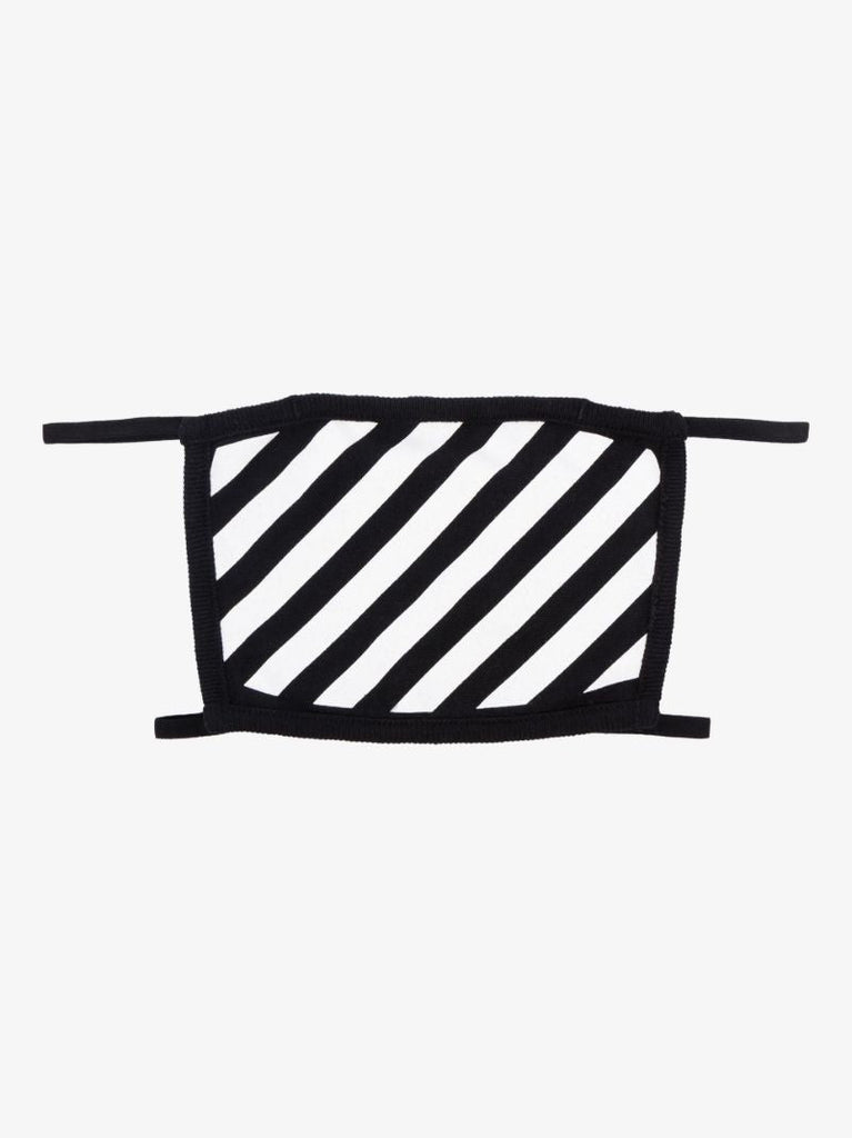 Black Diag Printed Face Mask