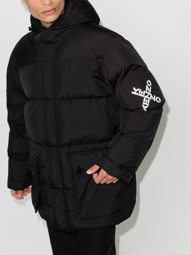 Logo Hooded Padded Jacket