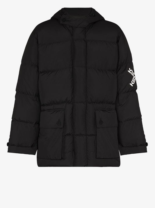 Logo Hooded Padded Jacket