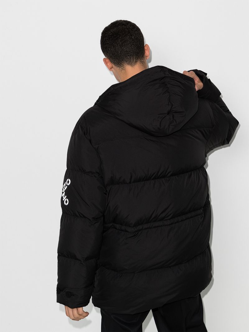 Logo Hooded Padded Jacket