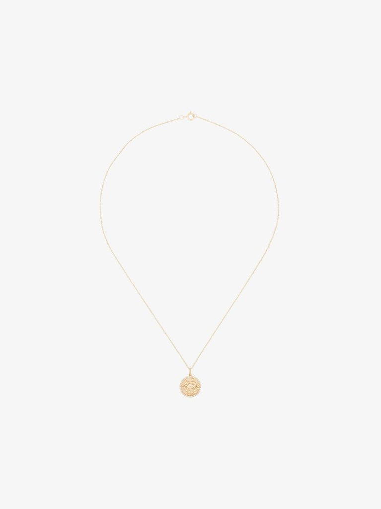 14kt Yellow Gold Cancer Zodiac Pendant Necklace