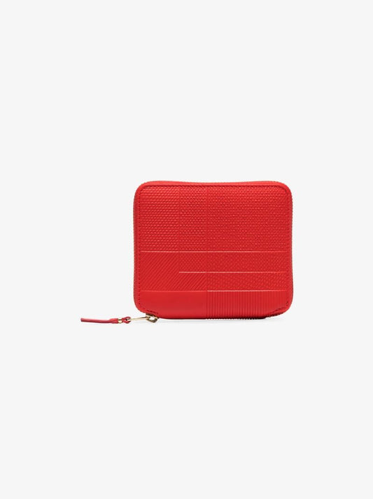 Red Intersection Zip-around Leather Wallet
