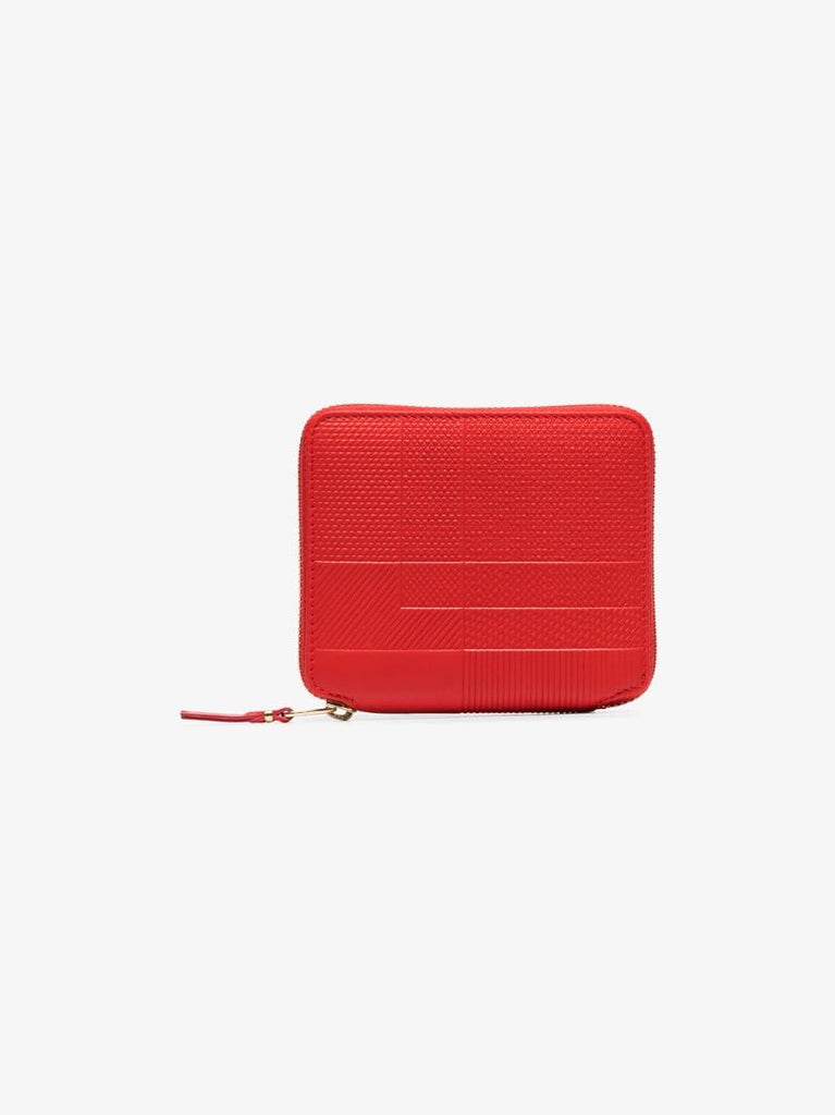 Red Intersection Zip-around Leather Wallet