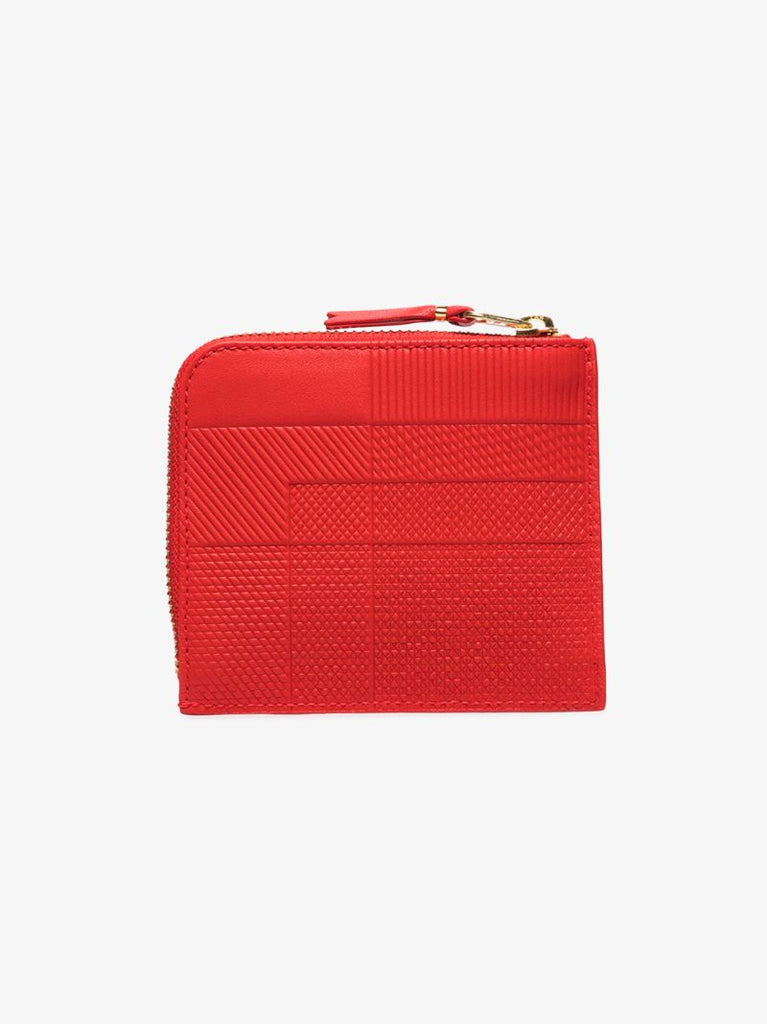 Red Intersection Half-zip Leather Wallet