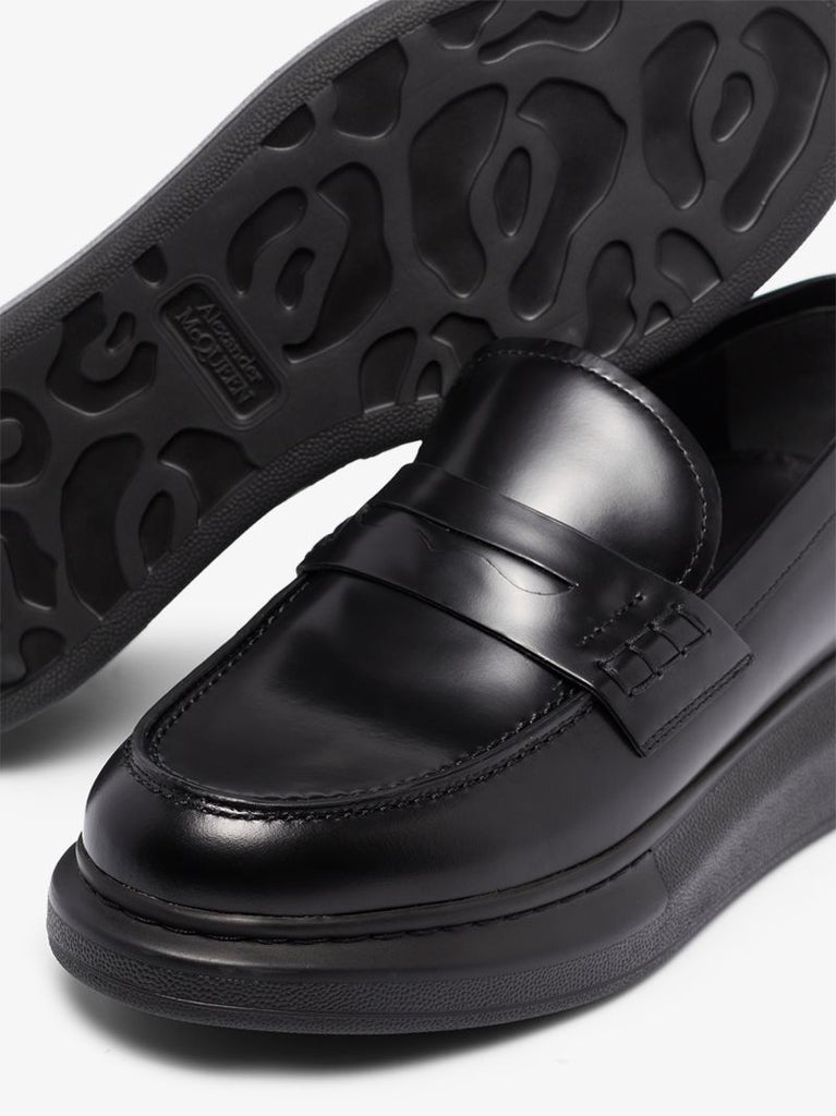 Black Hybrid Leather Loafers