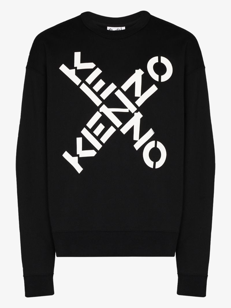 Oversized Logo Print Cotton Sweatshirt