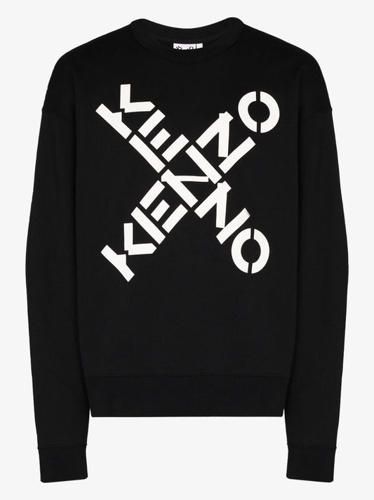 Oversized Logo Print Cotton Sweatshirt