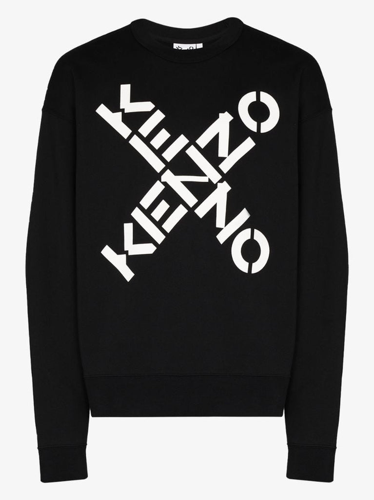 Oversized Logo Print Cotton Sweatshirt