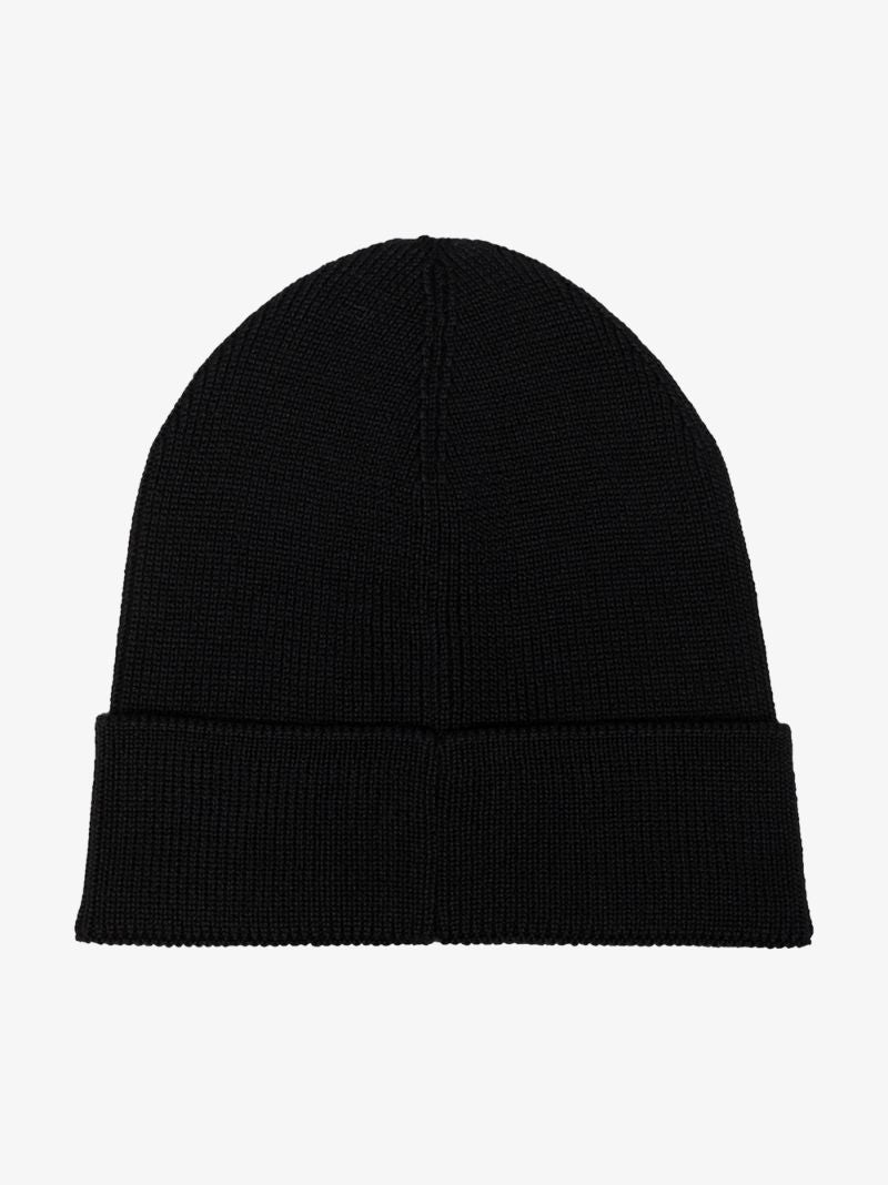 Black Foxxy Knitted Beanie Hat