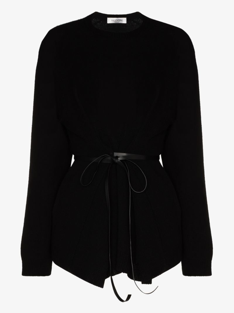 Belted Wool Sweater