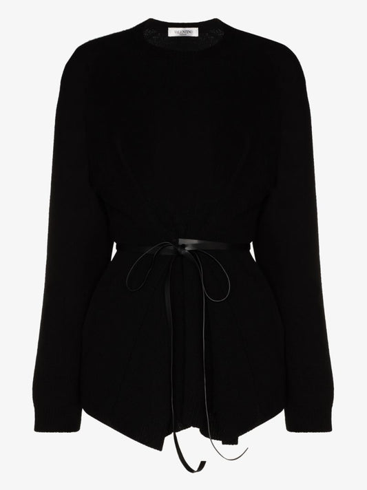 Belted Wool Sweater