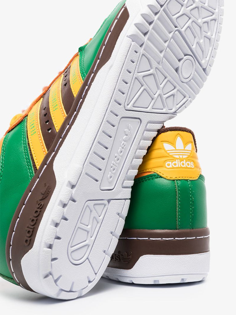 X Human Made Green Rivalry Leather Sneakers