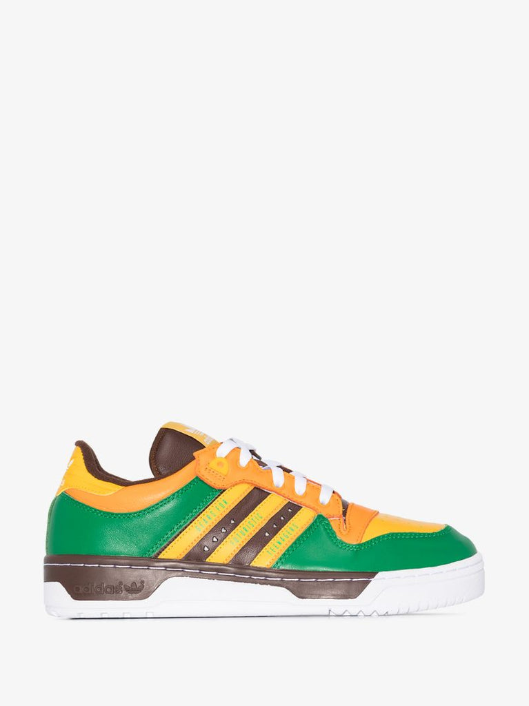 X Human Made Green Rivalry Leather Sneakers