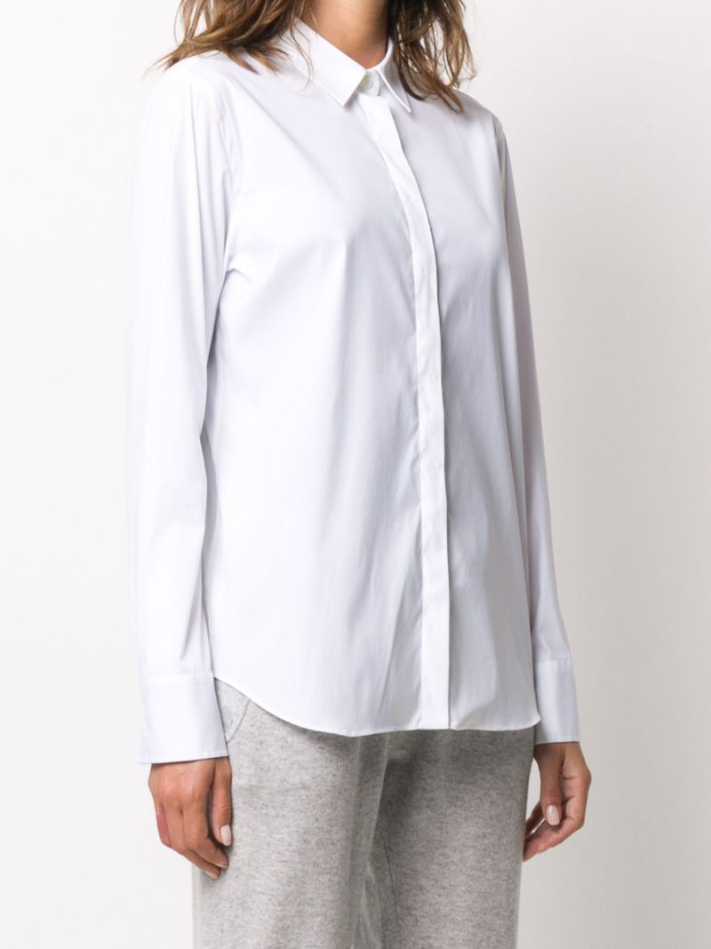 White Monili-embellished Shirt