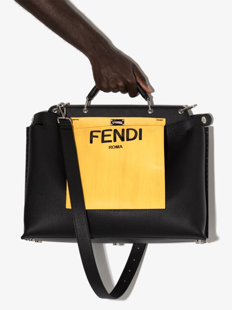 Black Peekaboo Iconic Essential Leather Shoulder Bag