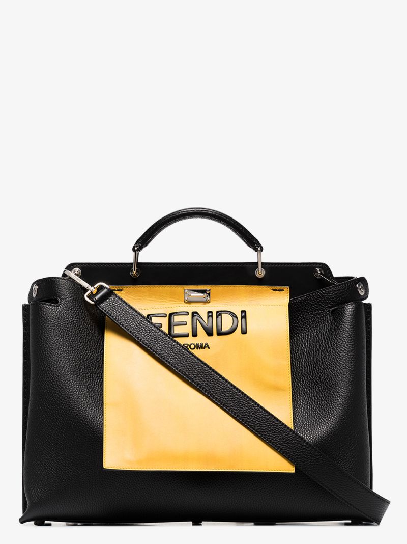 Black Peekaboo Iconic Essential Leather Shoulder Bag