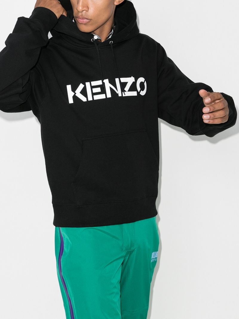 Logo Print Cotton Hoodie