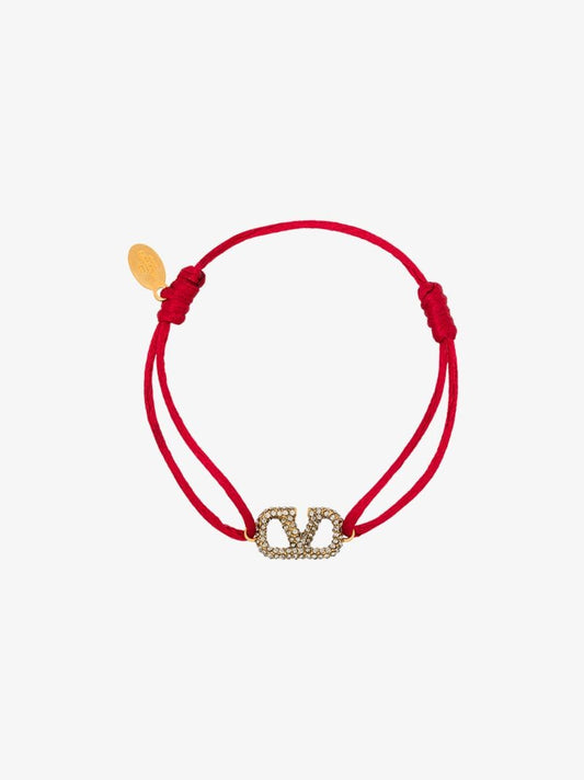 Red Vlogo Signature Crystal Bracelet