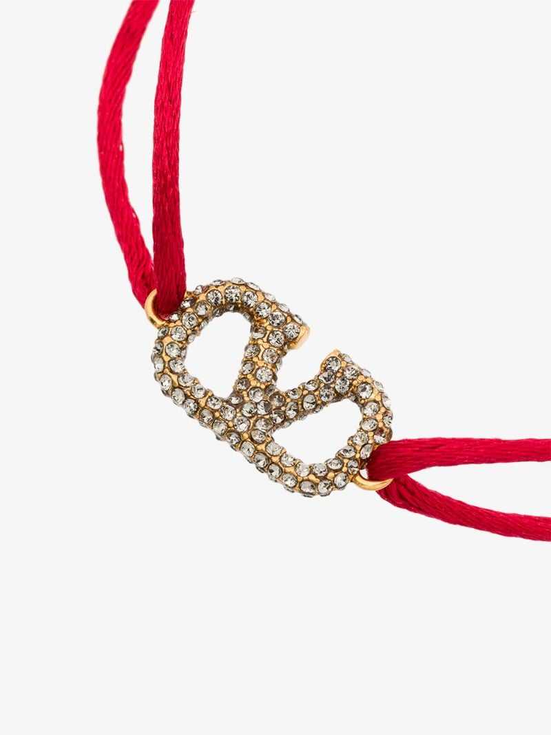 Red Vlogo Signature Crystal Bracelet