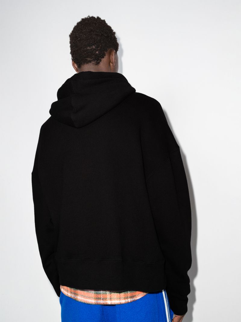 Black Bear Print Hoodie