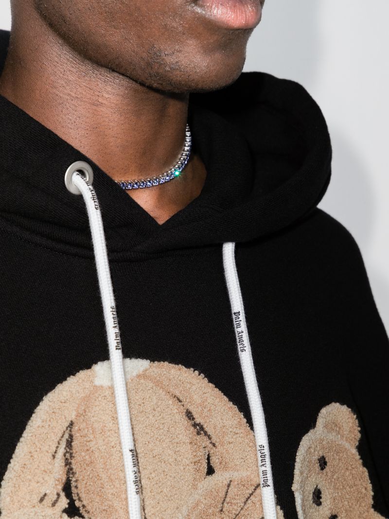 Black Bear Print Hoodie