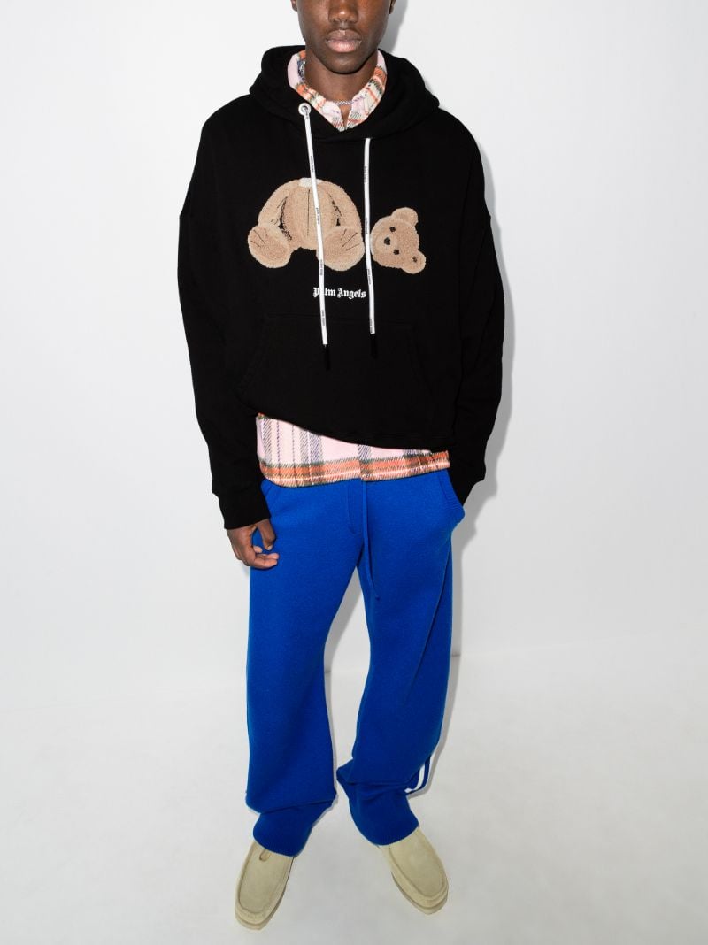 Black Bear Print Hoodie