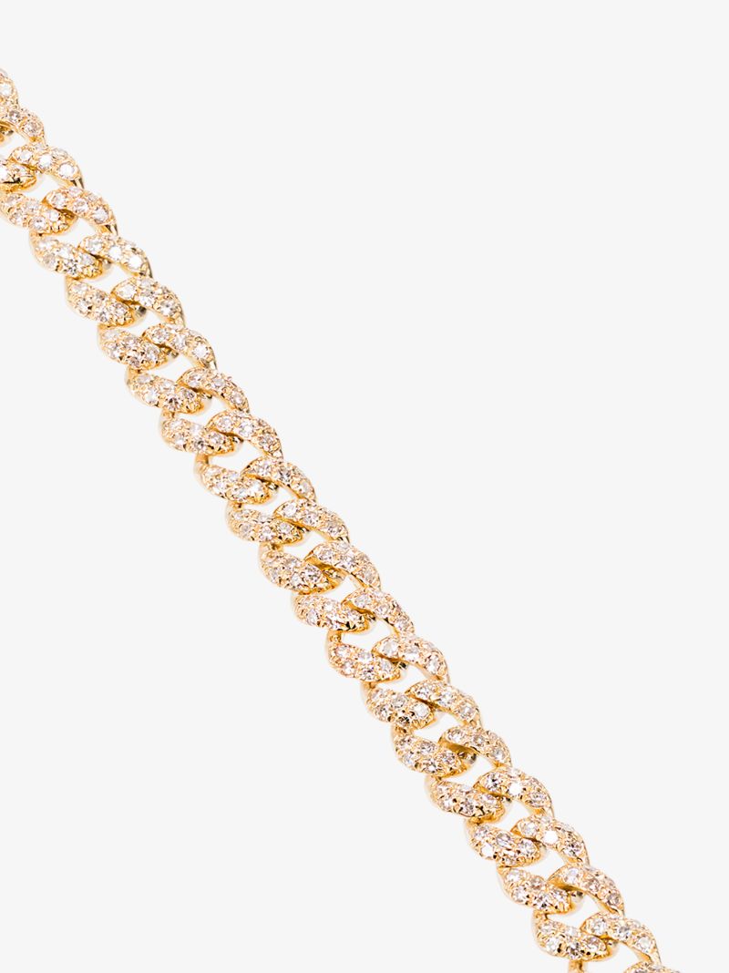 18k Yellow Gold Mini Link Diamond Bracelet