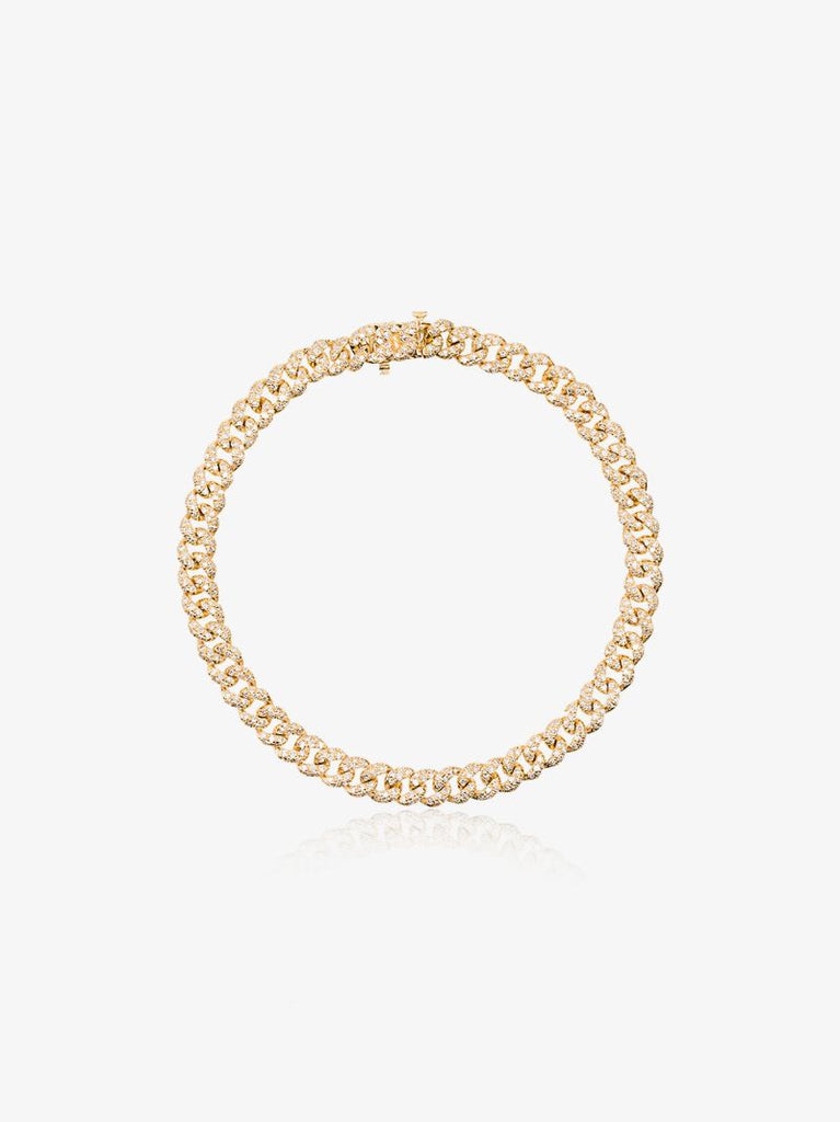 18k Yellow Gold Pavé Link Diamond Bracelet