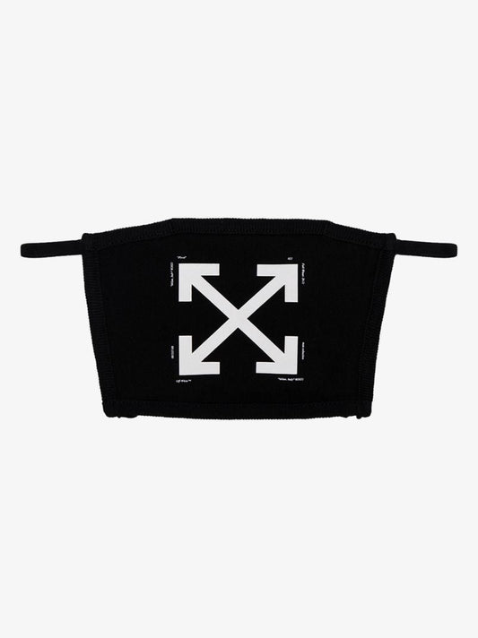 Black Iconic Arrows Print Cotton Face Mask