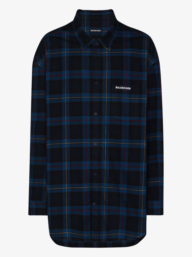 Oversized Checked Cotton Shirt