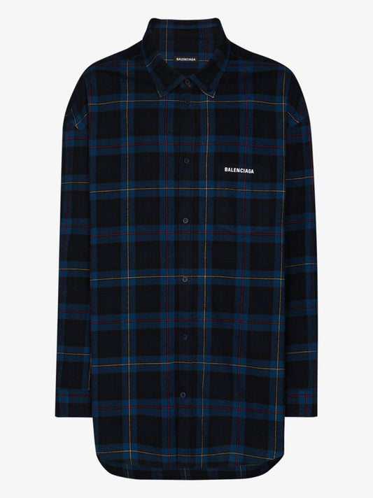 Oversized Checked Cotton Shirt