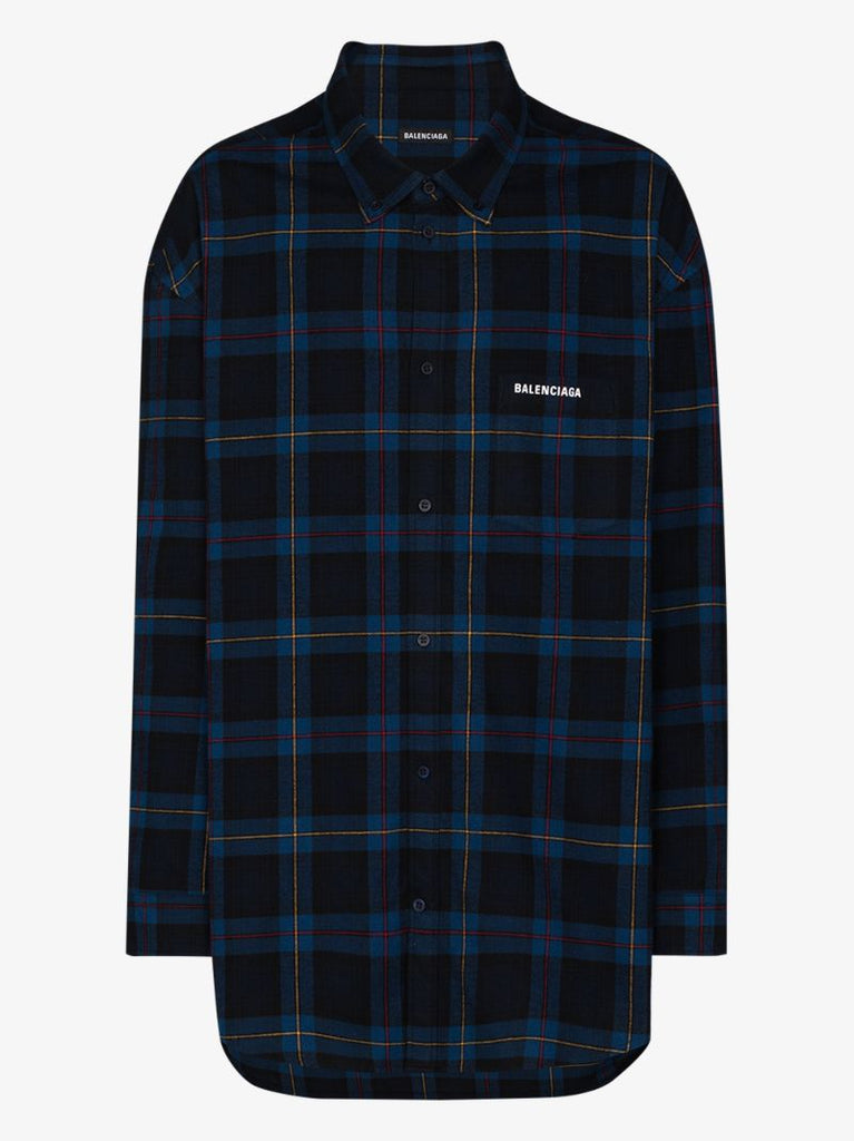 Oversized Checked Cotton Shirt