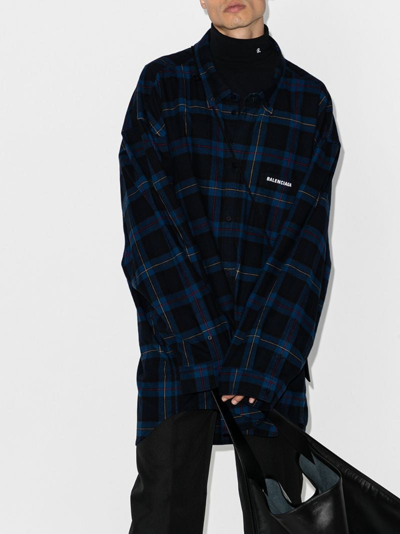 Oversized Checked Cotton Shirt