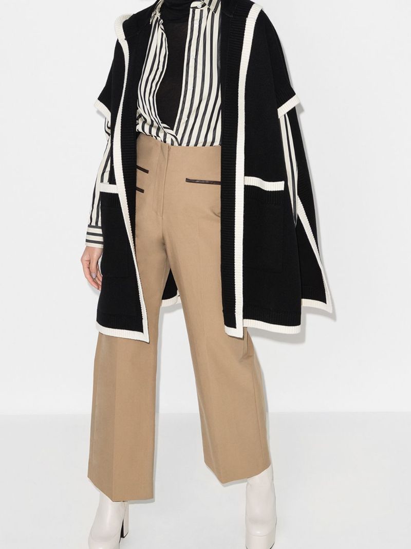 Carla Logo Knit Hooded Cape
