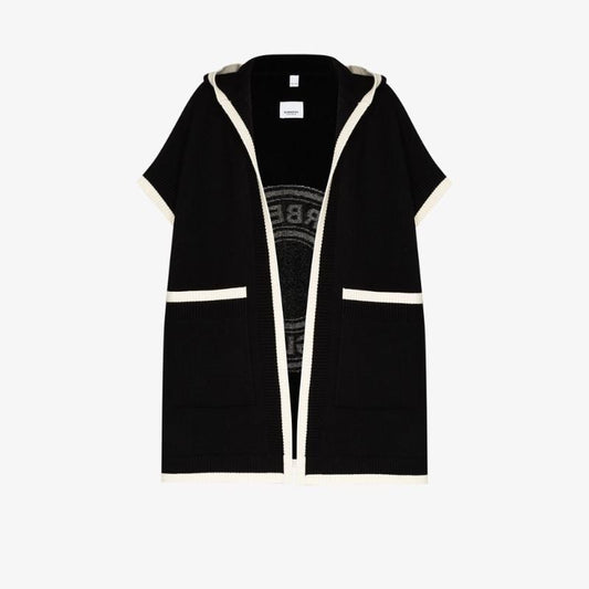 Carla Logo Knit Hooded Cape