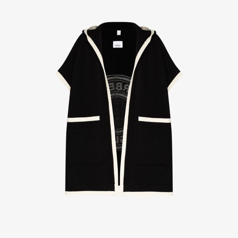 Carla Logo Knit Hooded Cape