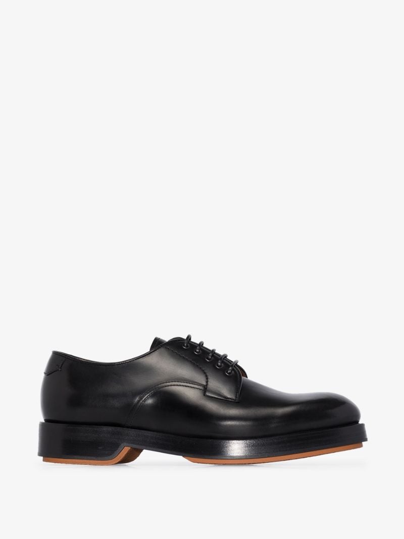 Black Leather Derby Shoes