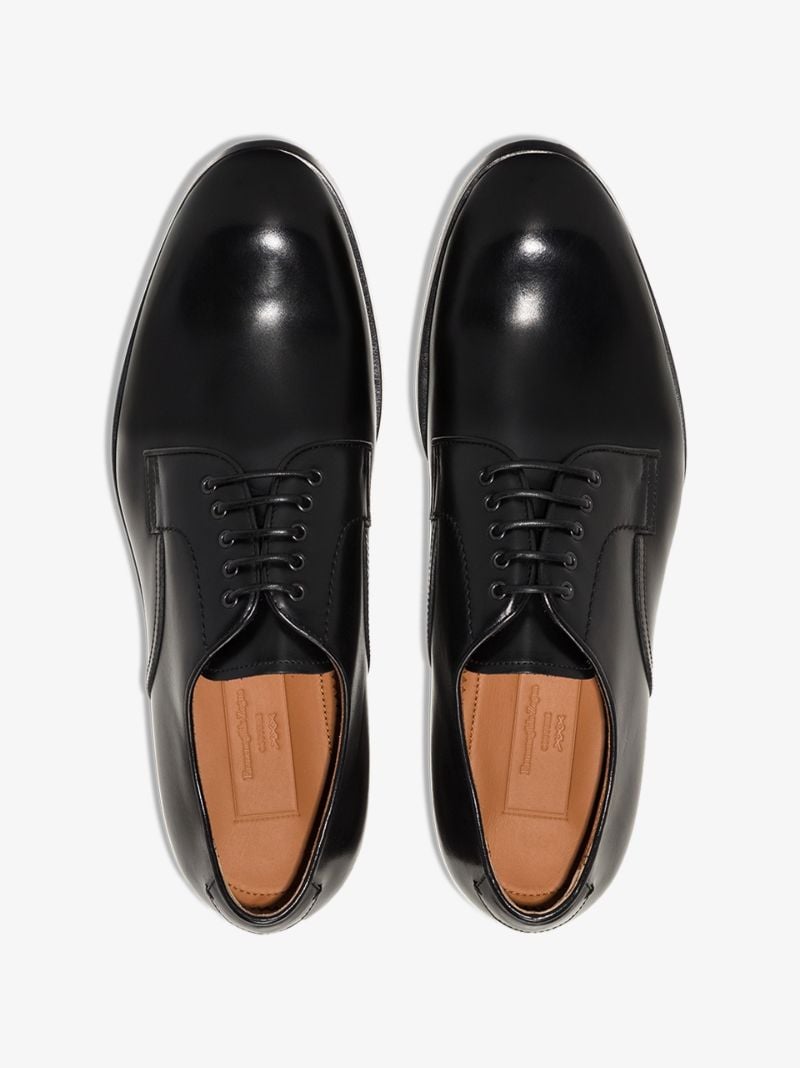 Black Leather Derby Shoes