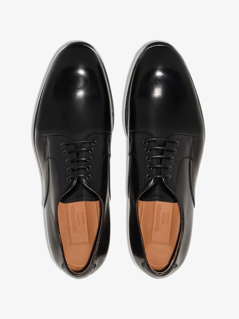 Black Leather Derby Shoes