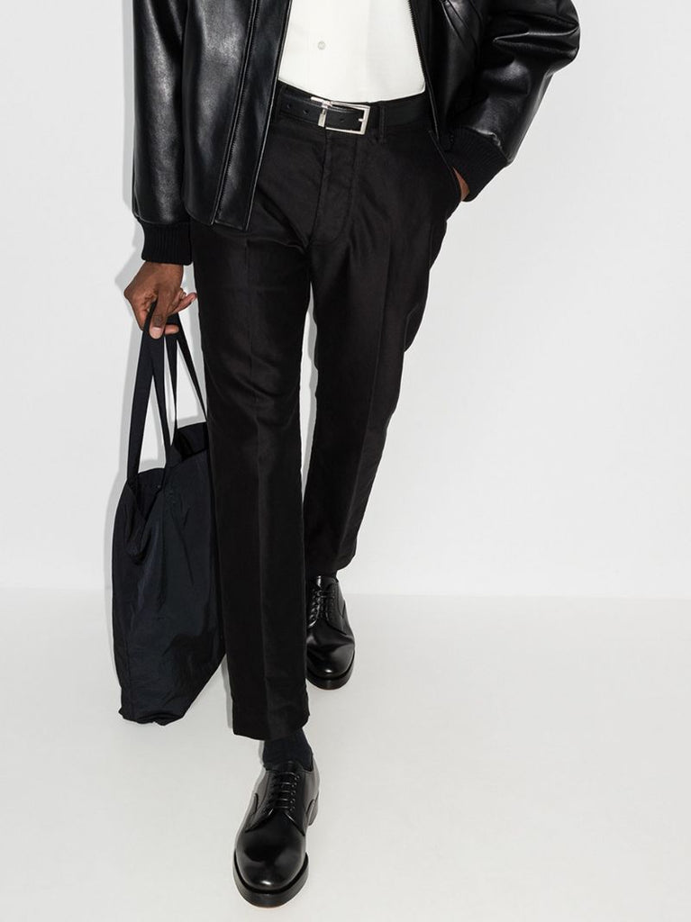 Black Leather Derby Shoes