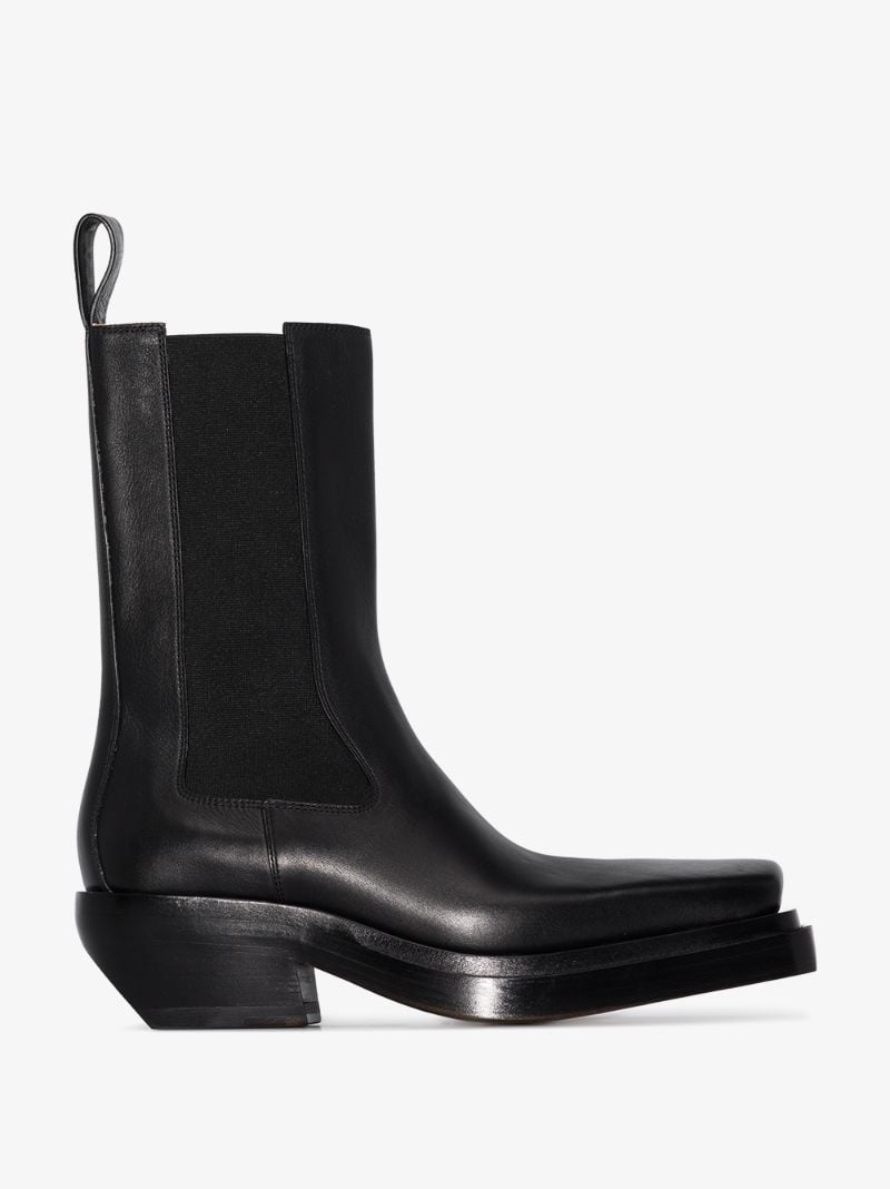Black Lean Leather Boots