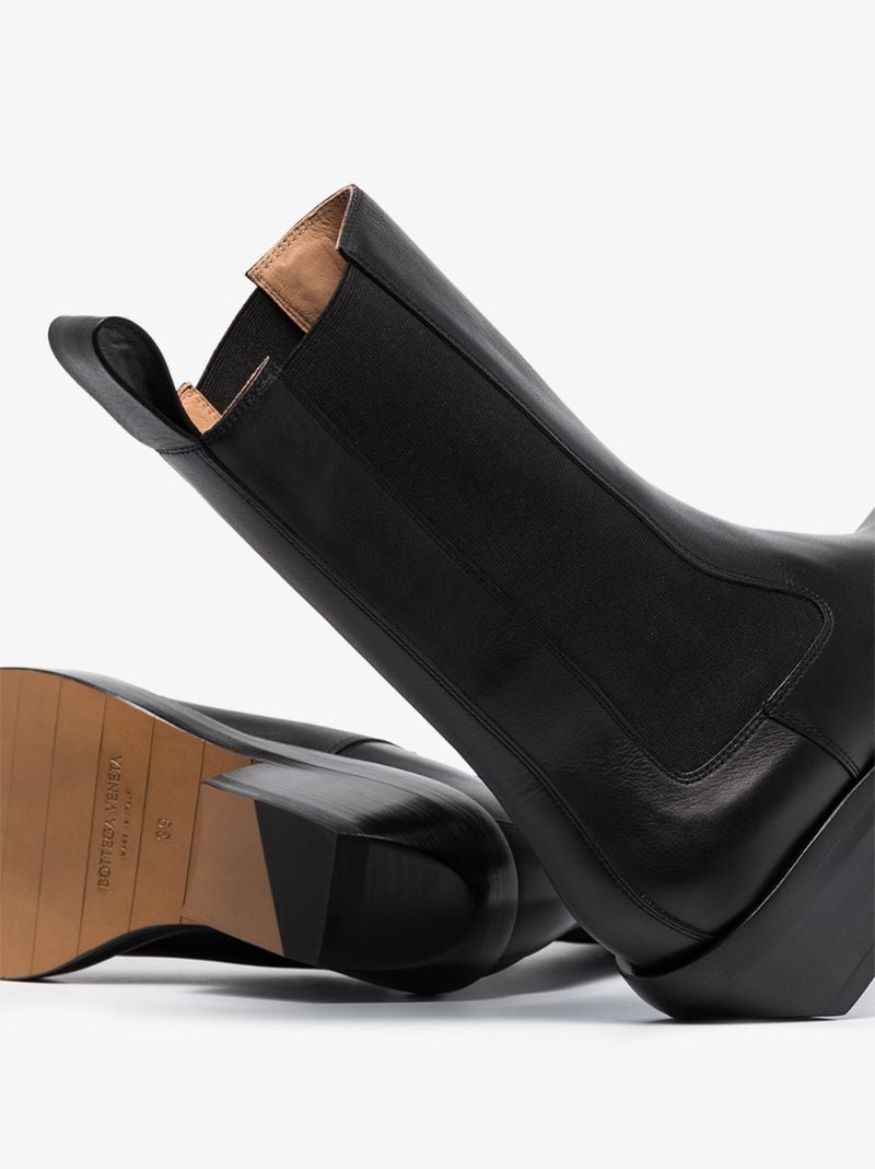 Black Lean Leather Boots