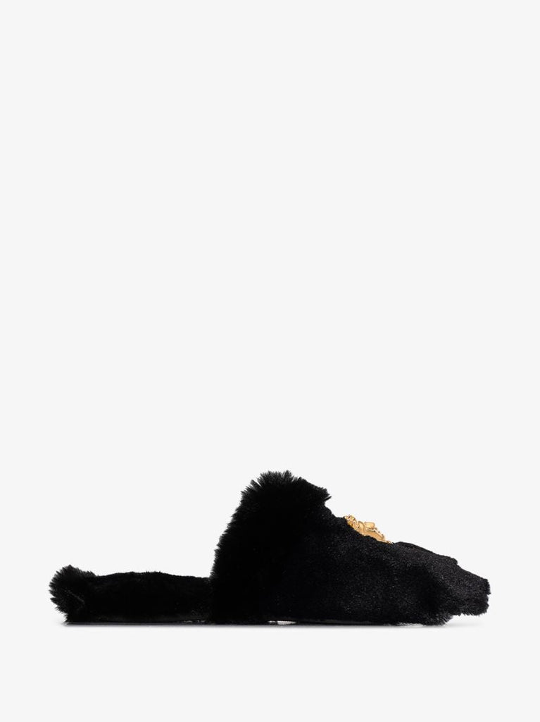 Black Medusa Logo Slippers