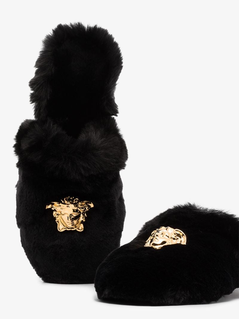 Black Medusa Logo Slippers