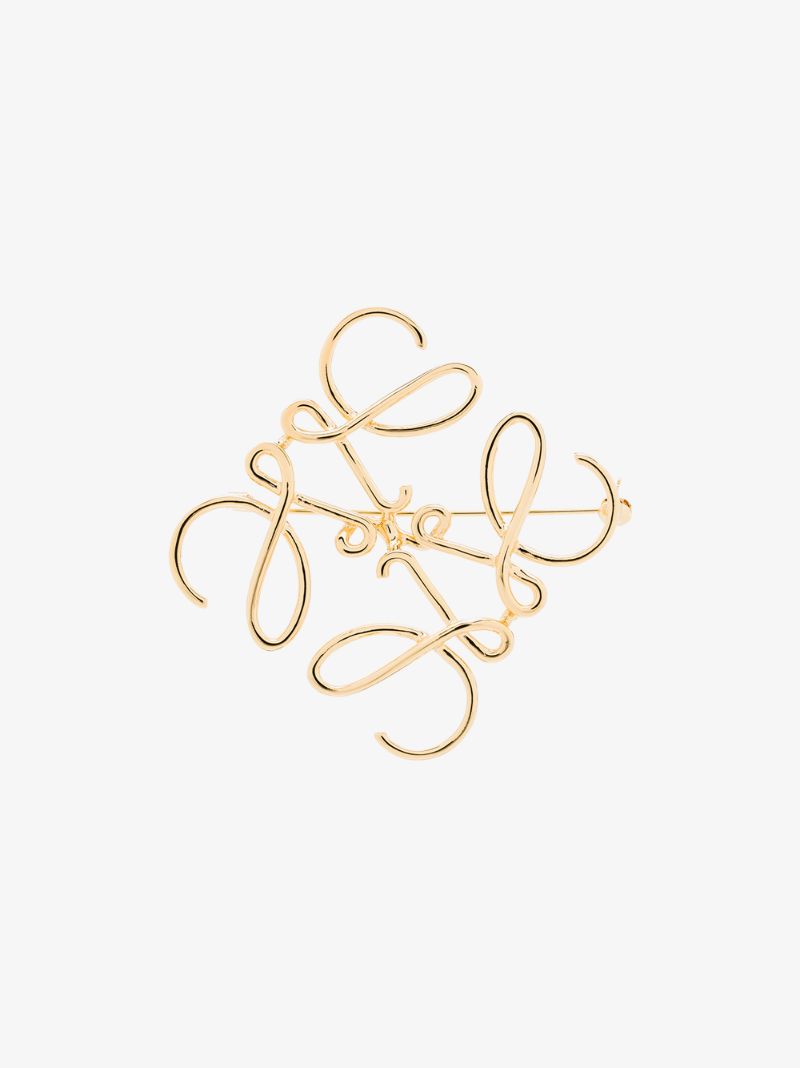 Gold-plated Anagram Brooch