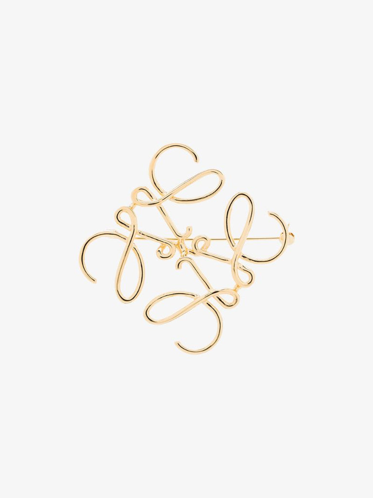 Gold-plated Anagram Brooch