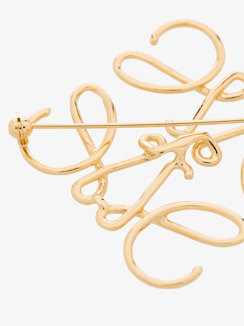 Gold-plated Anagram Brooch